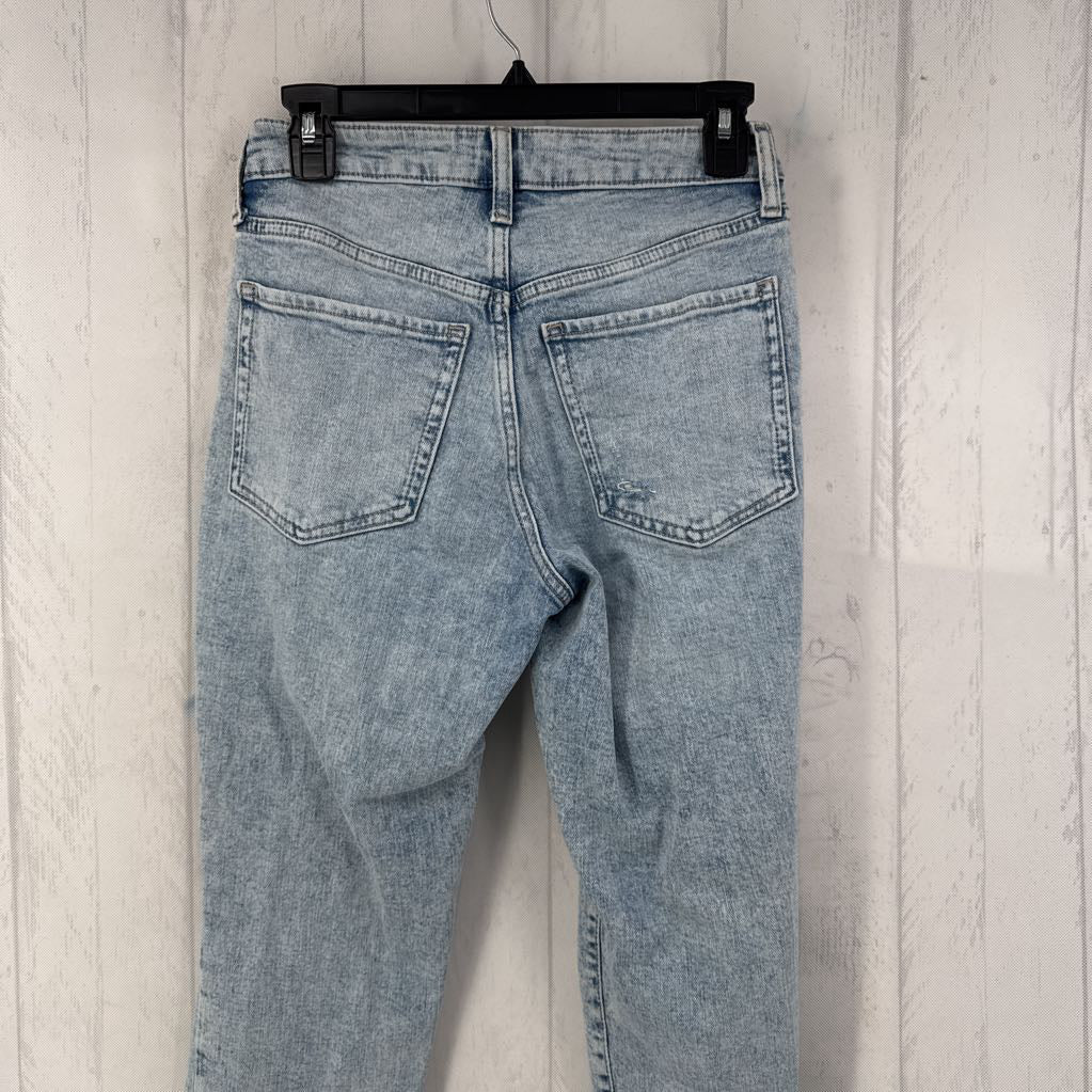 2 hi-rise straight leg jean