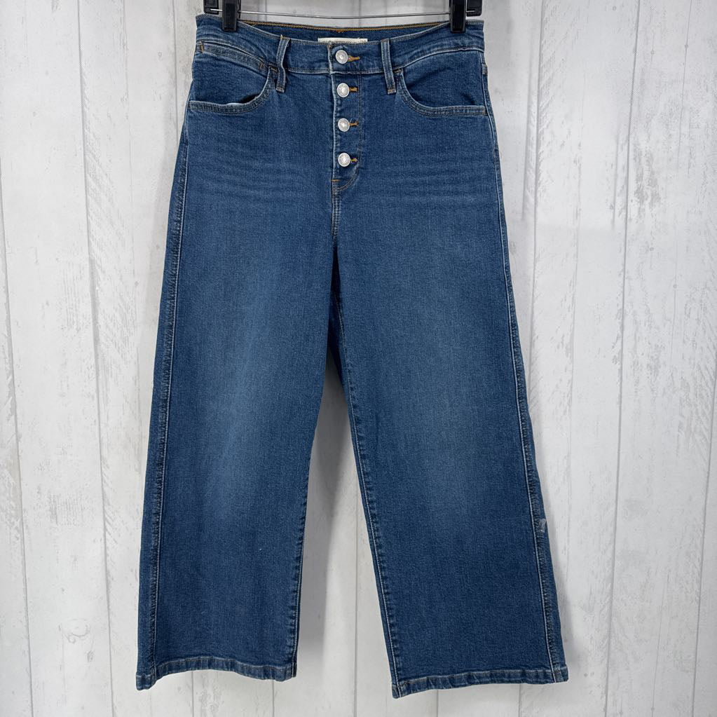 28 cropped wide leg jean