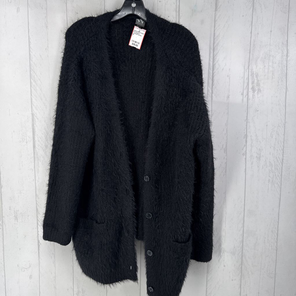 L eyelash button front cardi