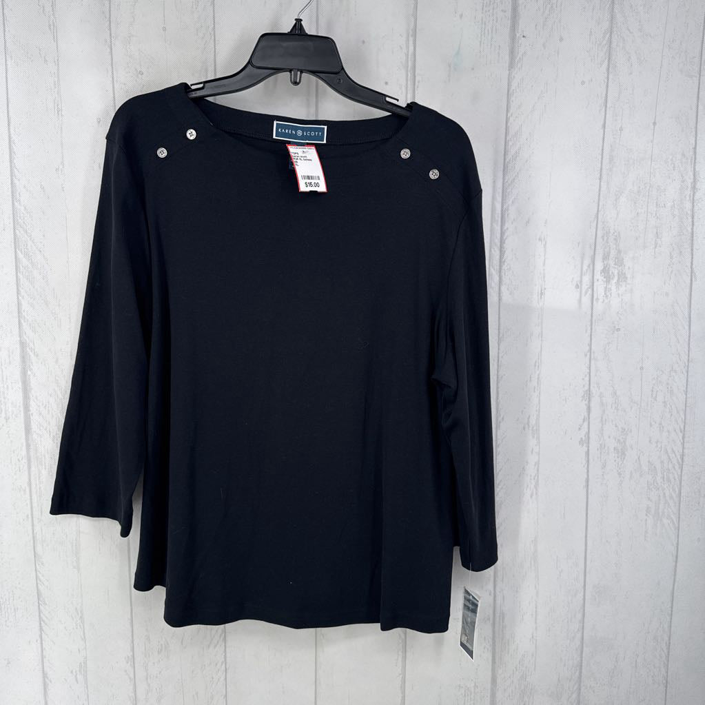 R36 XL bateau neck 3/4 slv top