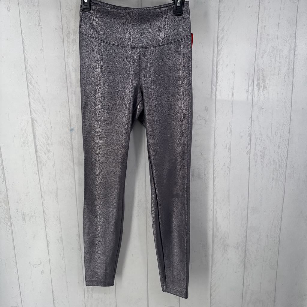 2 hi-rise metallic legging