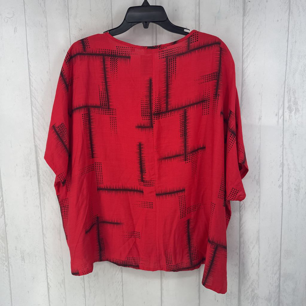 M/L graphic print hi-low s/s top