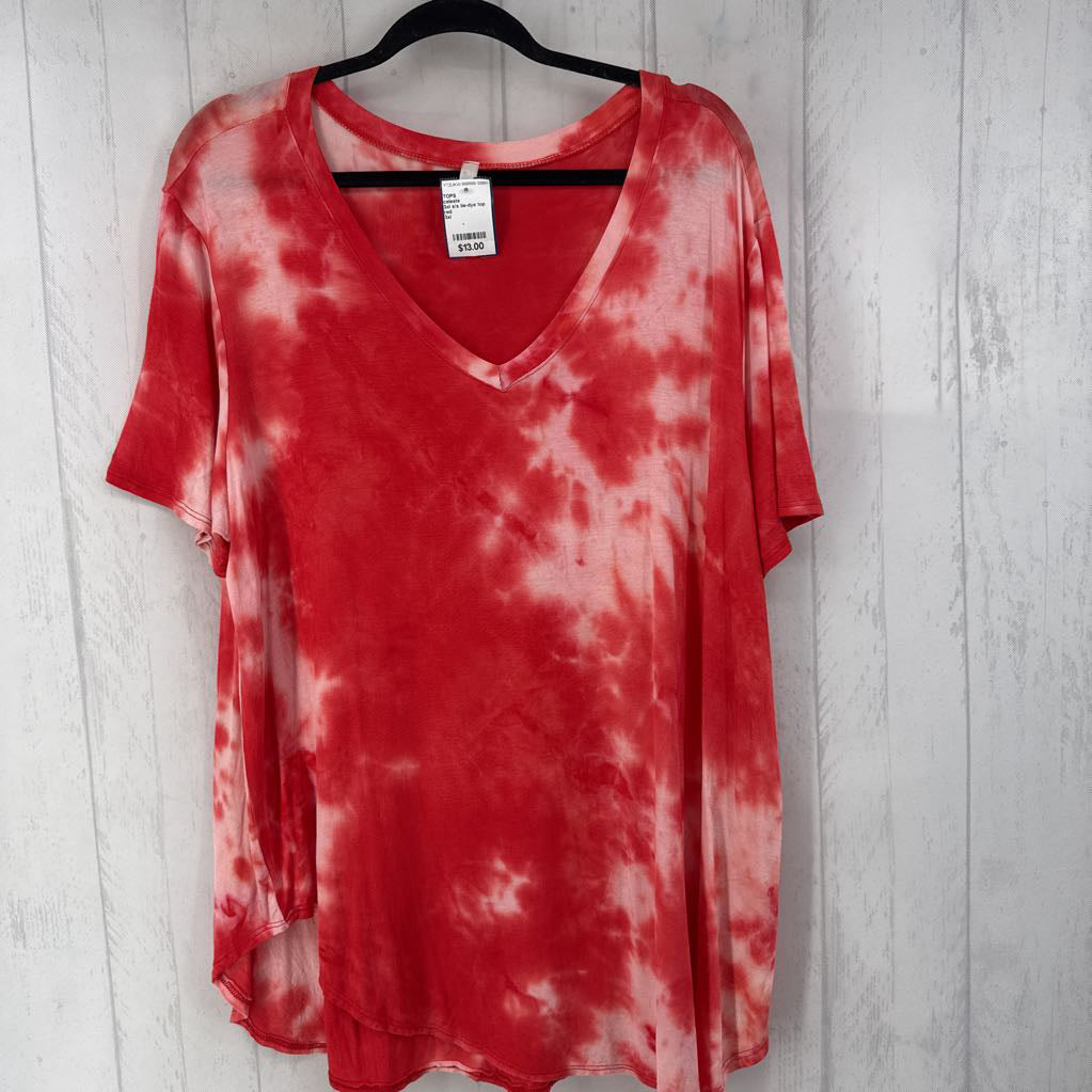 3xl s/s tie-dye top