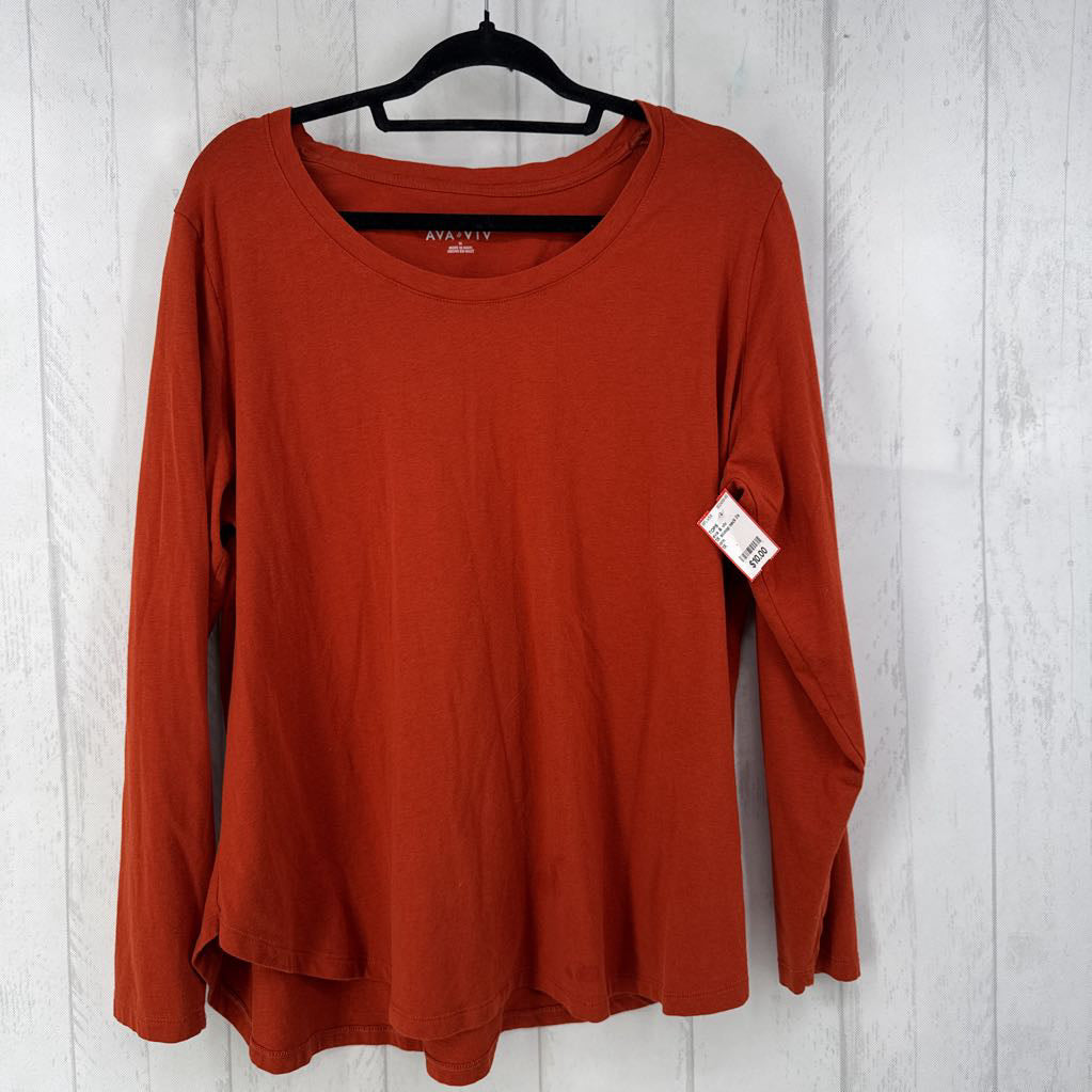 1X scoop neck l/s tee