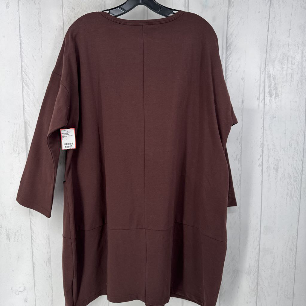 M scoop neck l/s dress