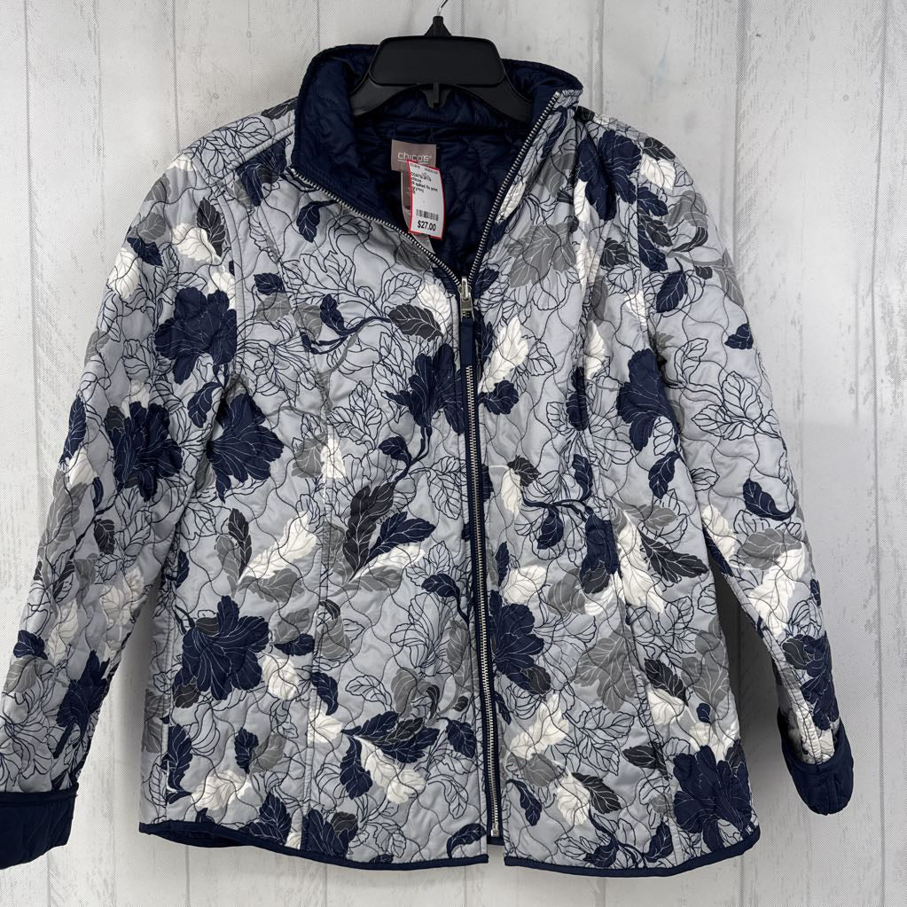 M quilted flo print jacket