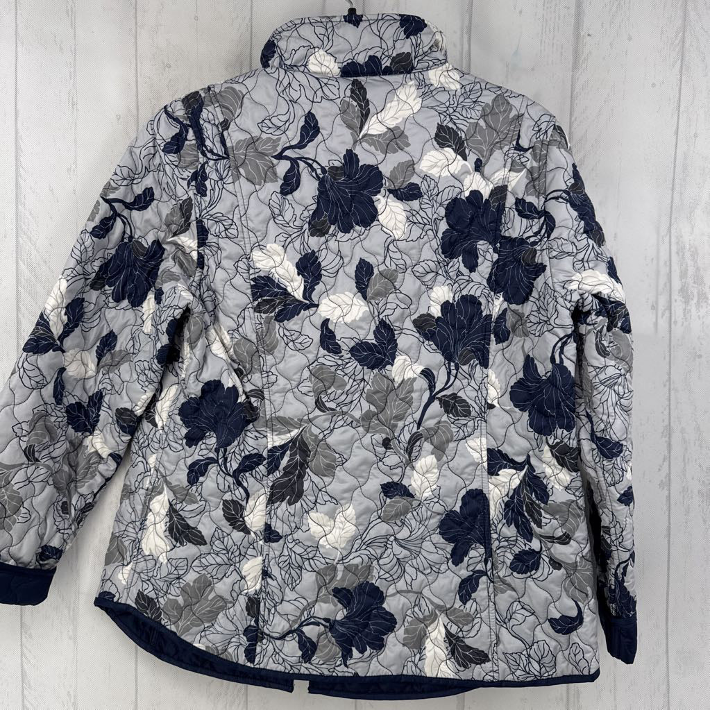 M quilted flo print jacket