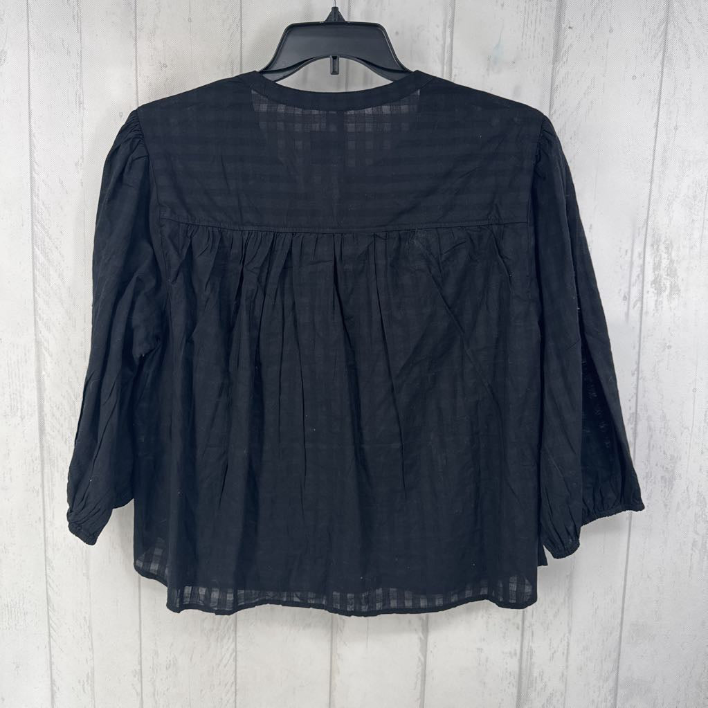 XL 3/4 slv button top