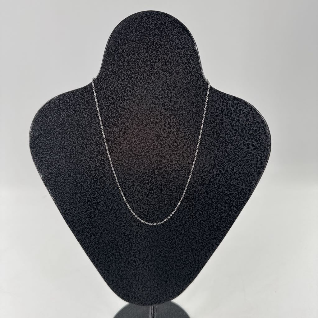 8"silver tone chain necklace