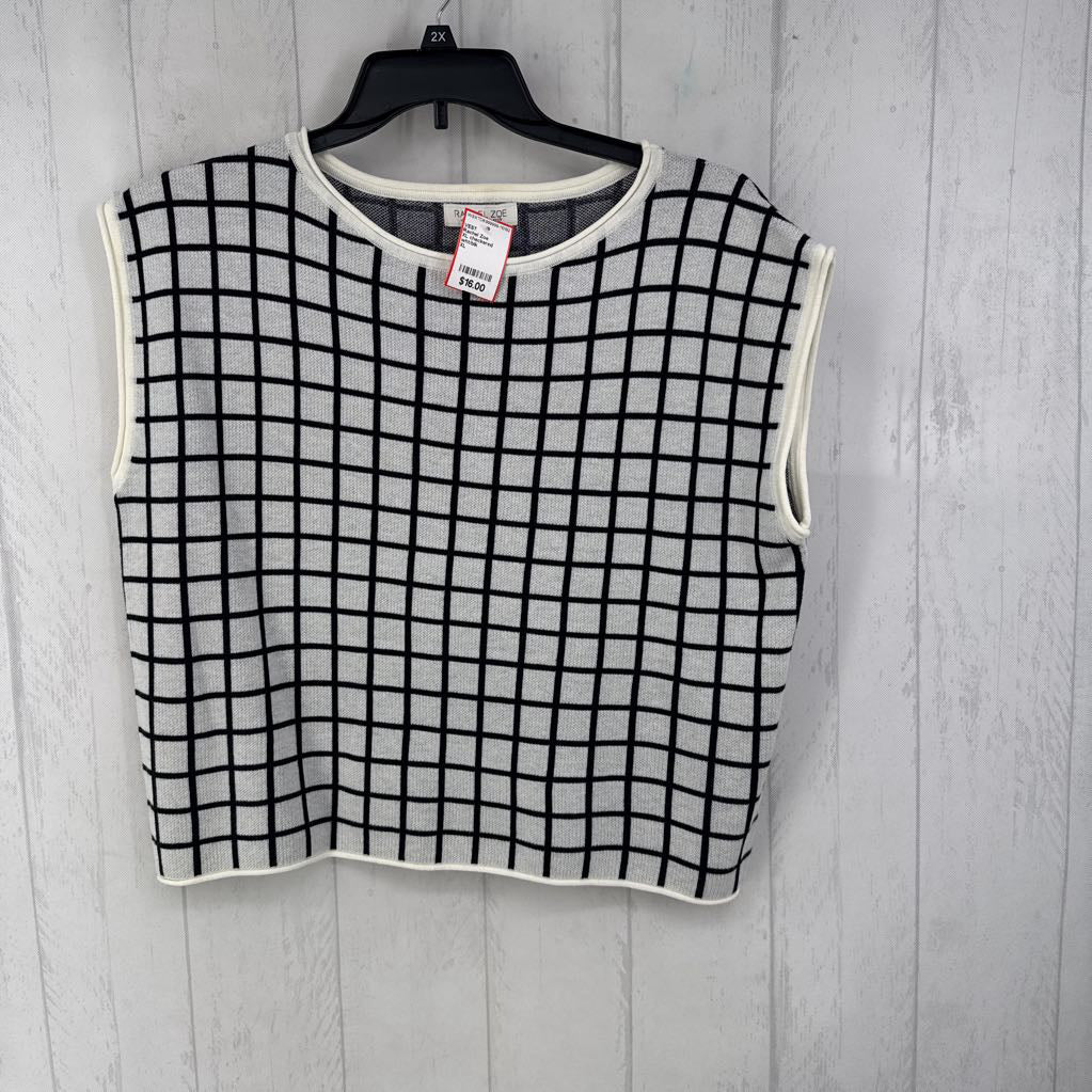 XL checkered sweater vest