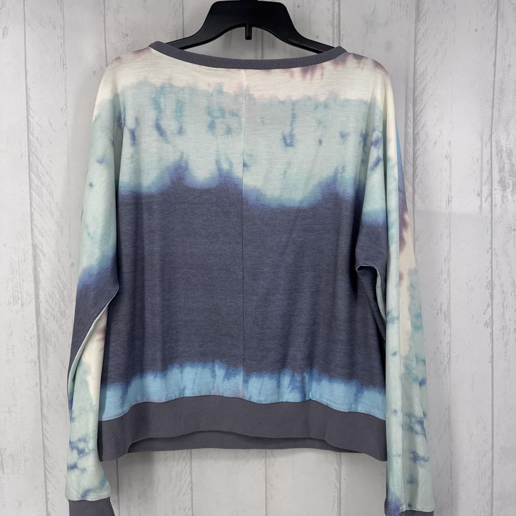 L tie-dye dolman slv top