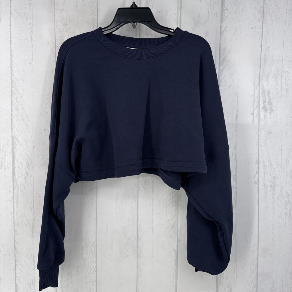 L crewneck cropped sweatshirt