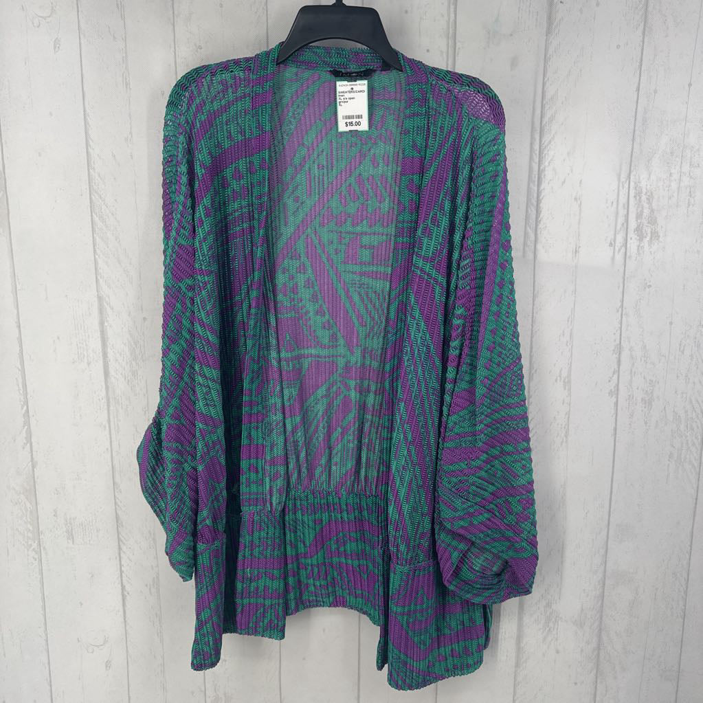 XL s/s open cardigan