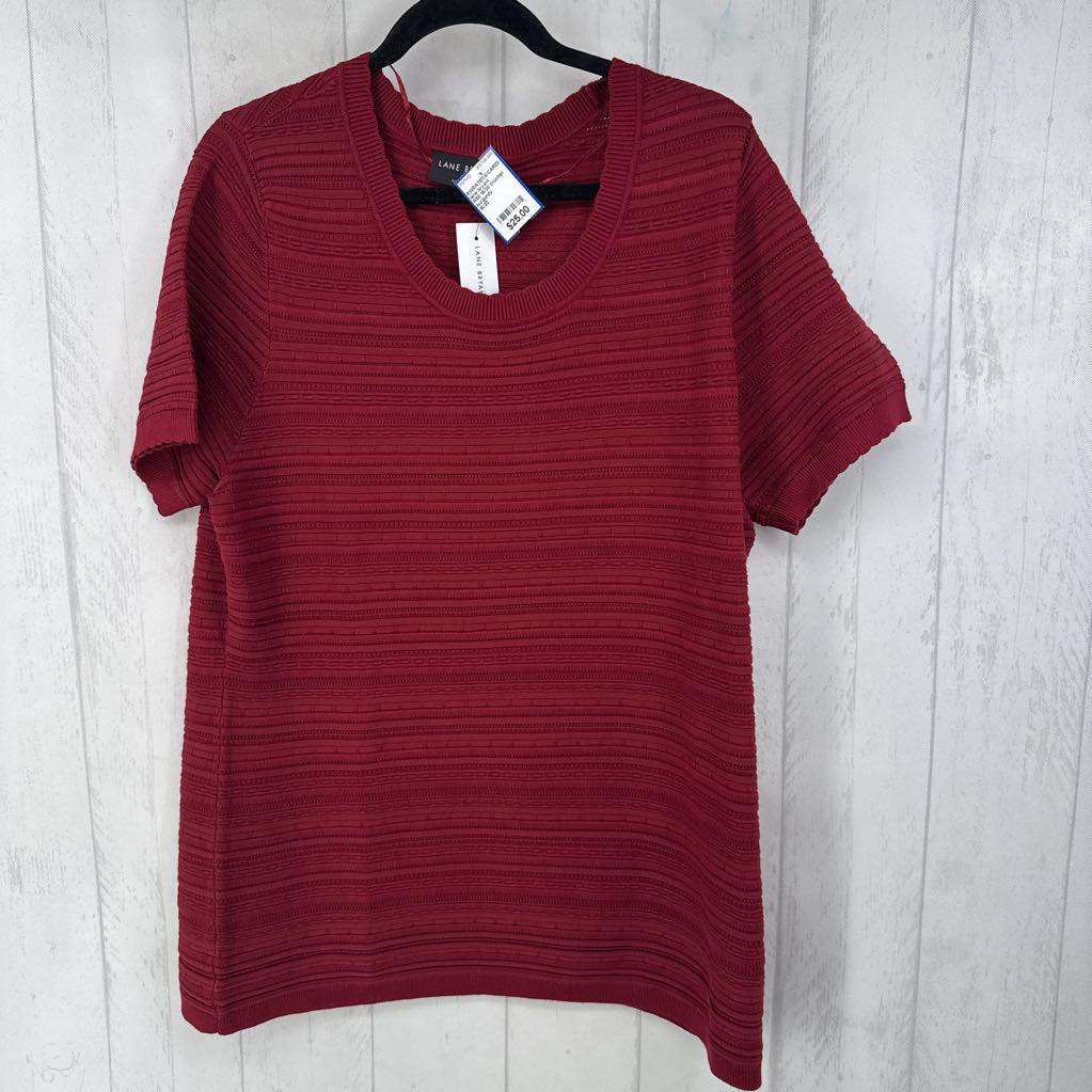 R50 18/20 crochet scoop neck s/s sweater