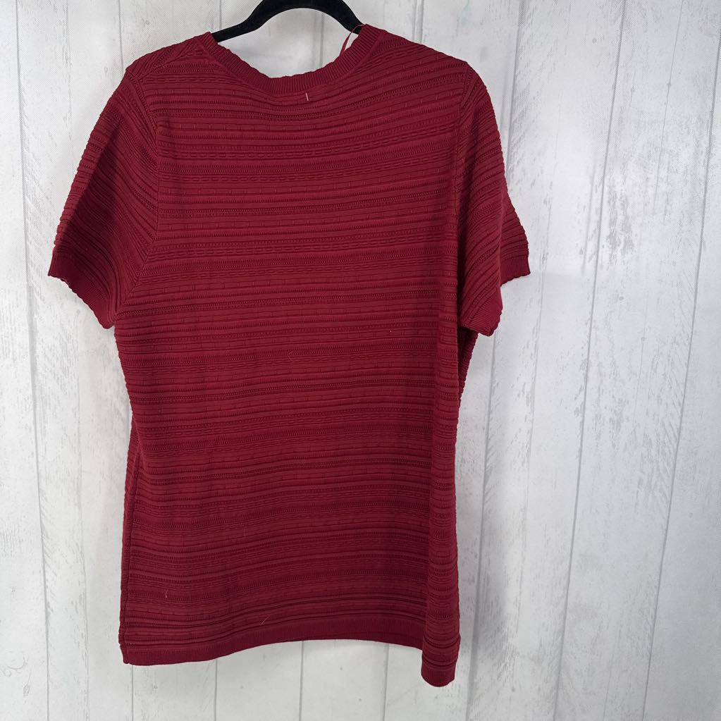 R50 18/20 crochet scoop neck s/s sweater