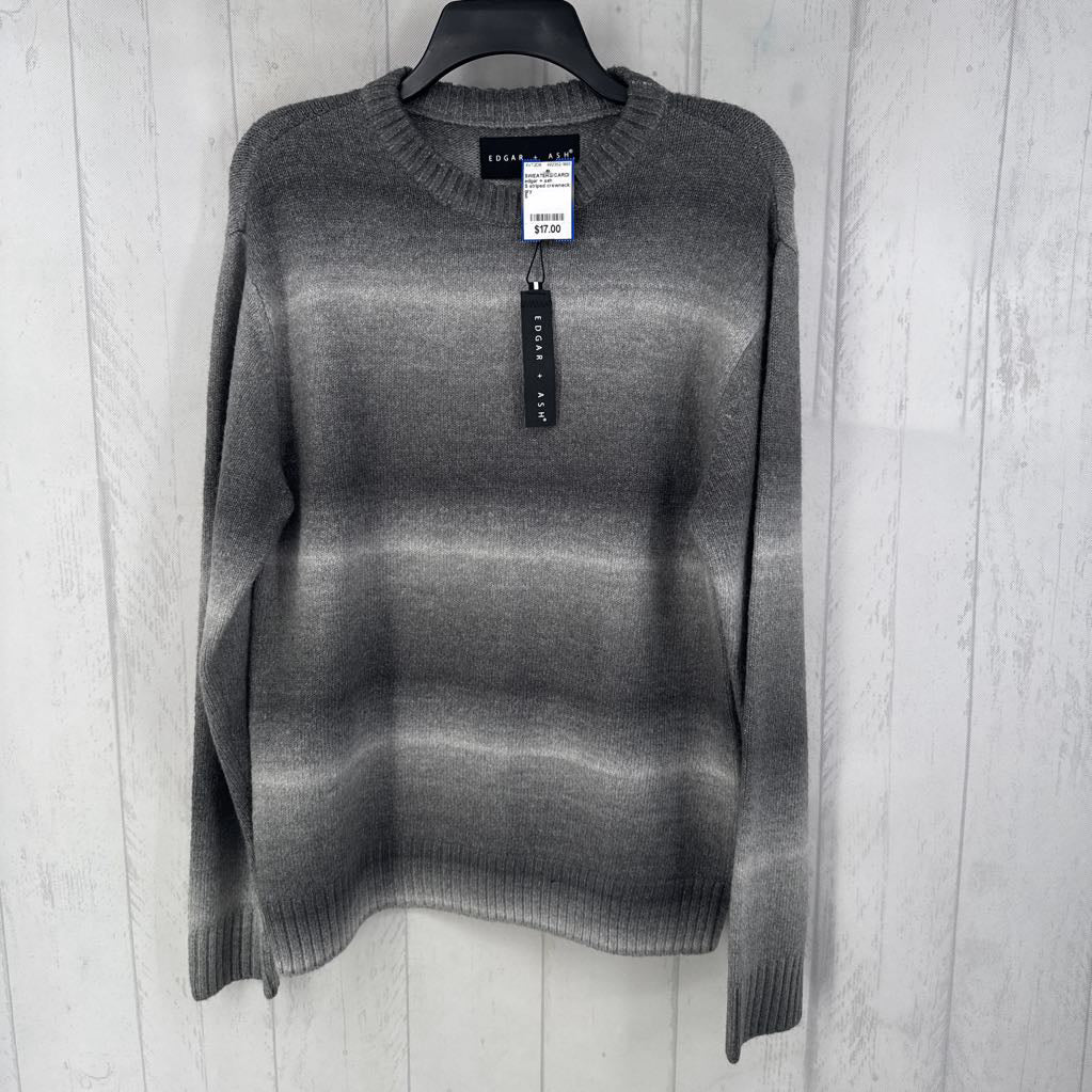 S striped crewneck sweater