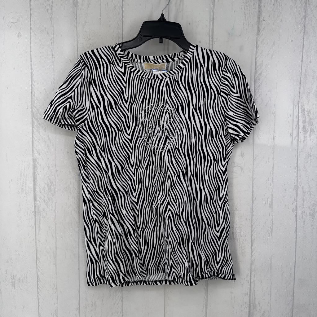 R59 L embelished zebra print s/s tee