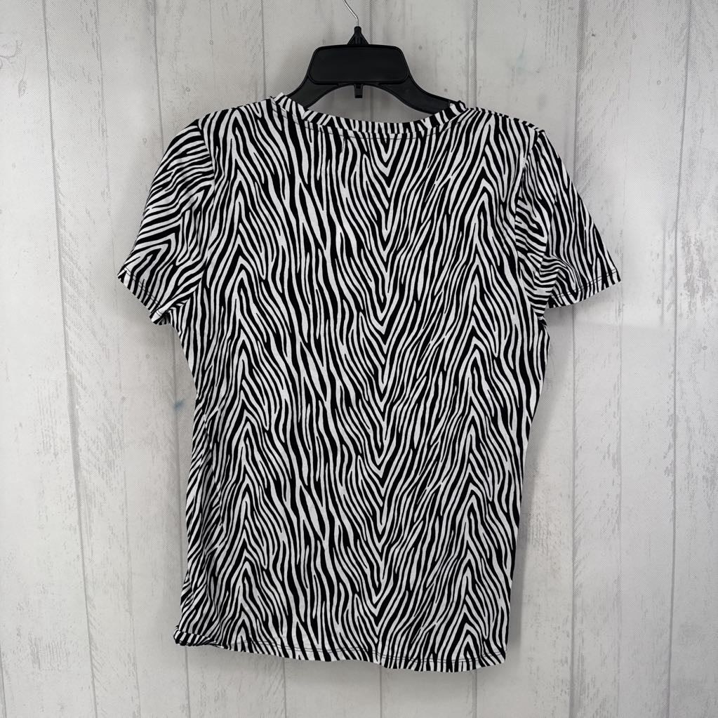 R59 L embelished zebra print s/s tee