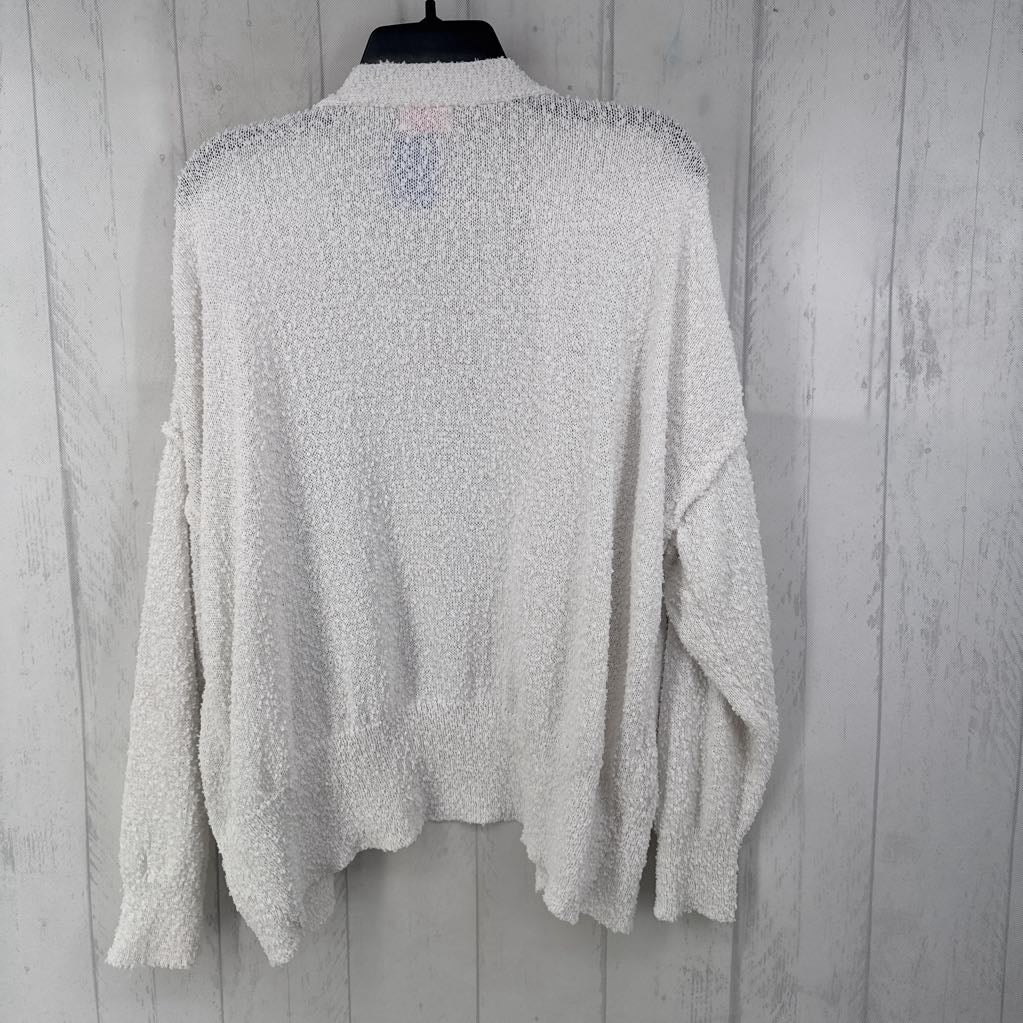 M boucle button down cardi