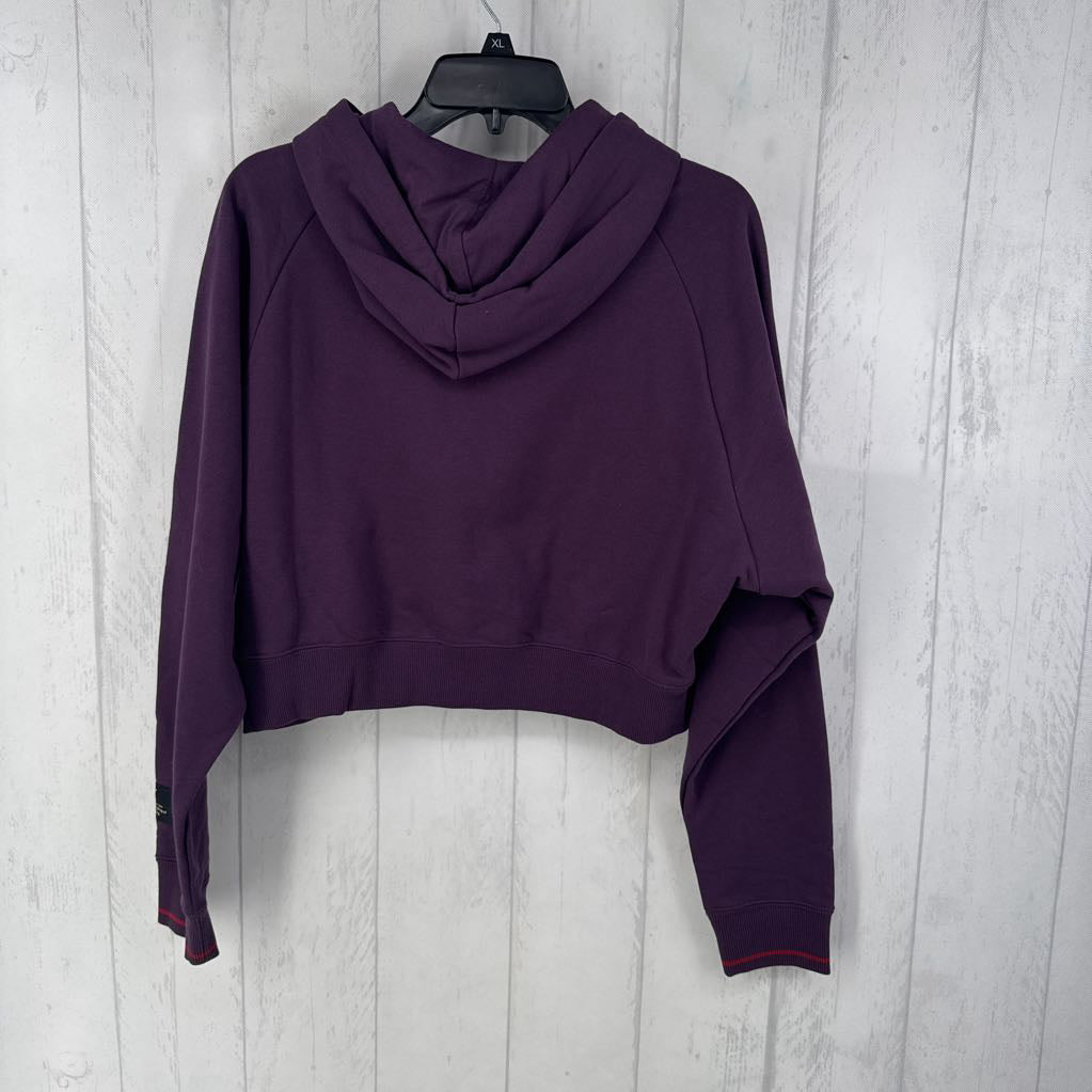 R75 L logo crop hoodie