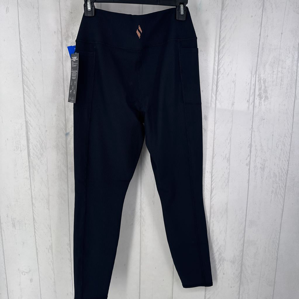 L hi-rise ribbed leggings