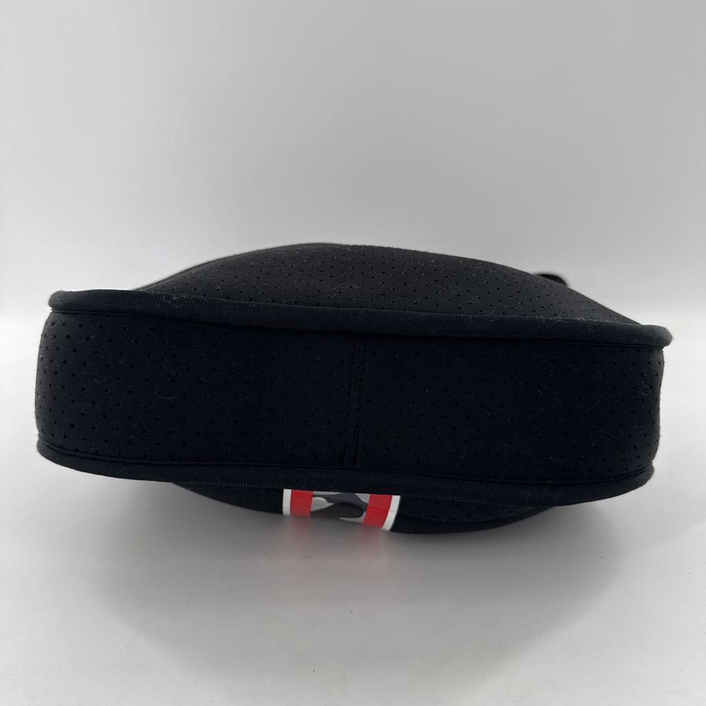 neoprene camo stripe messenger crossbody