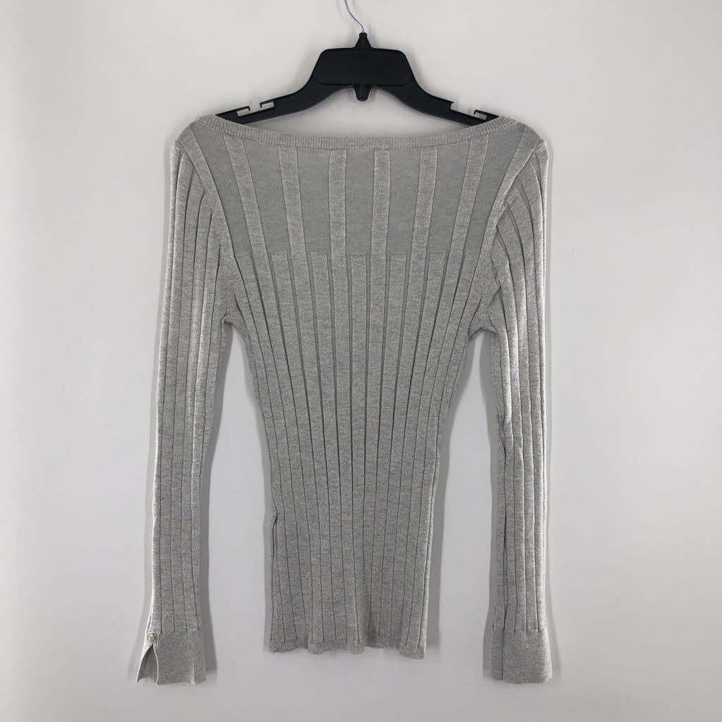 r60 M ribbed shimmer l/s top