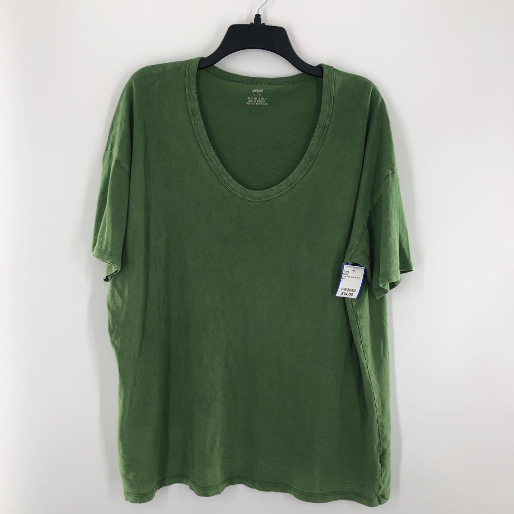 L scoop neck s/s tee