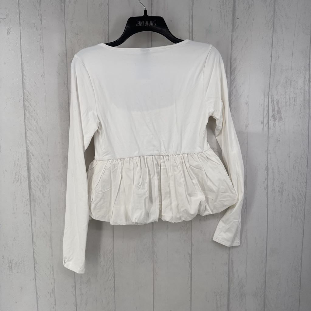 R20 M scoop neck l/s peplum top