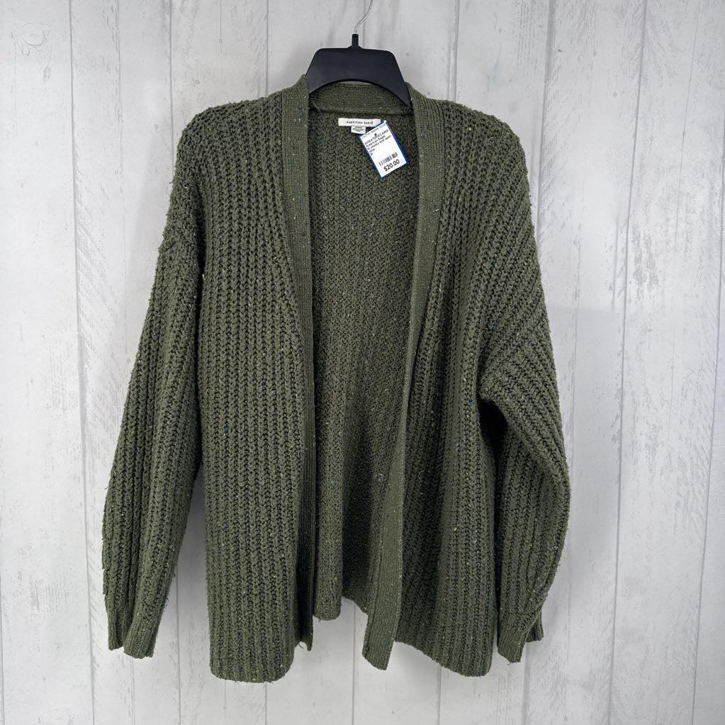 M chunky-knit open front cardi