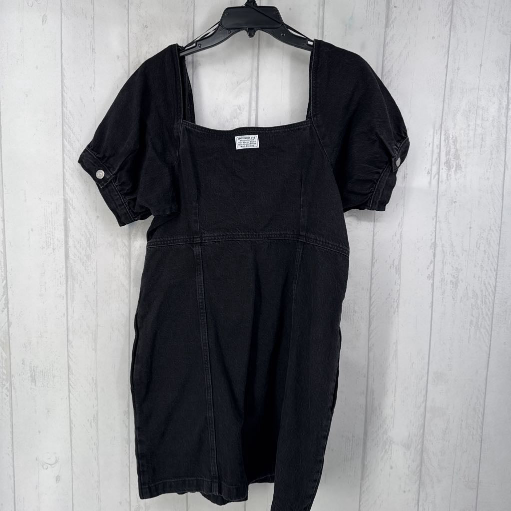 R98 L button front s/s denim dress