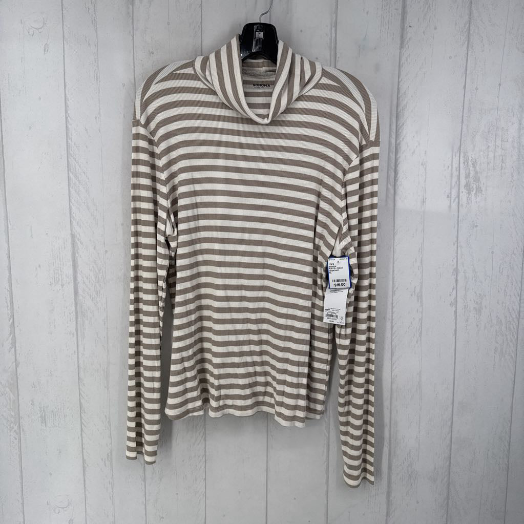R25 XL ribbed stripel/s t-neck