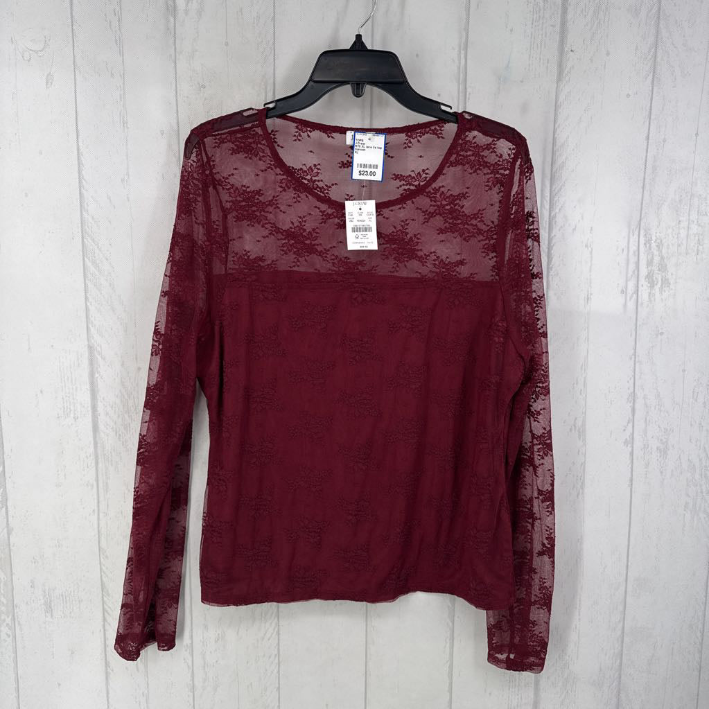 R70 XL lace l/s top