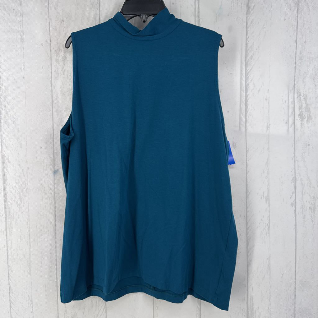 XL mock neck slvls top