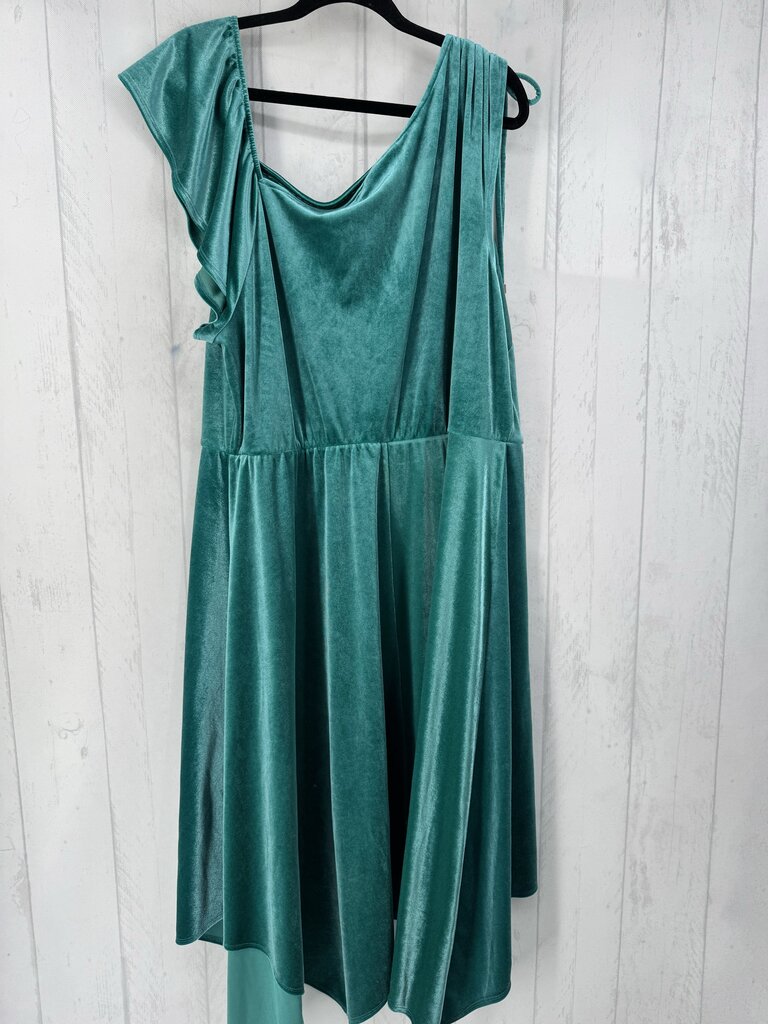 20 velvet ruffled slv dress