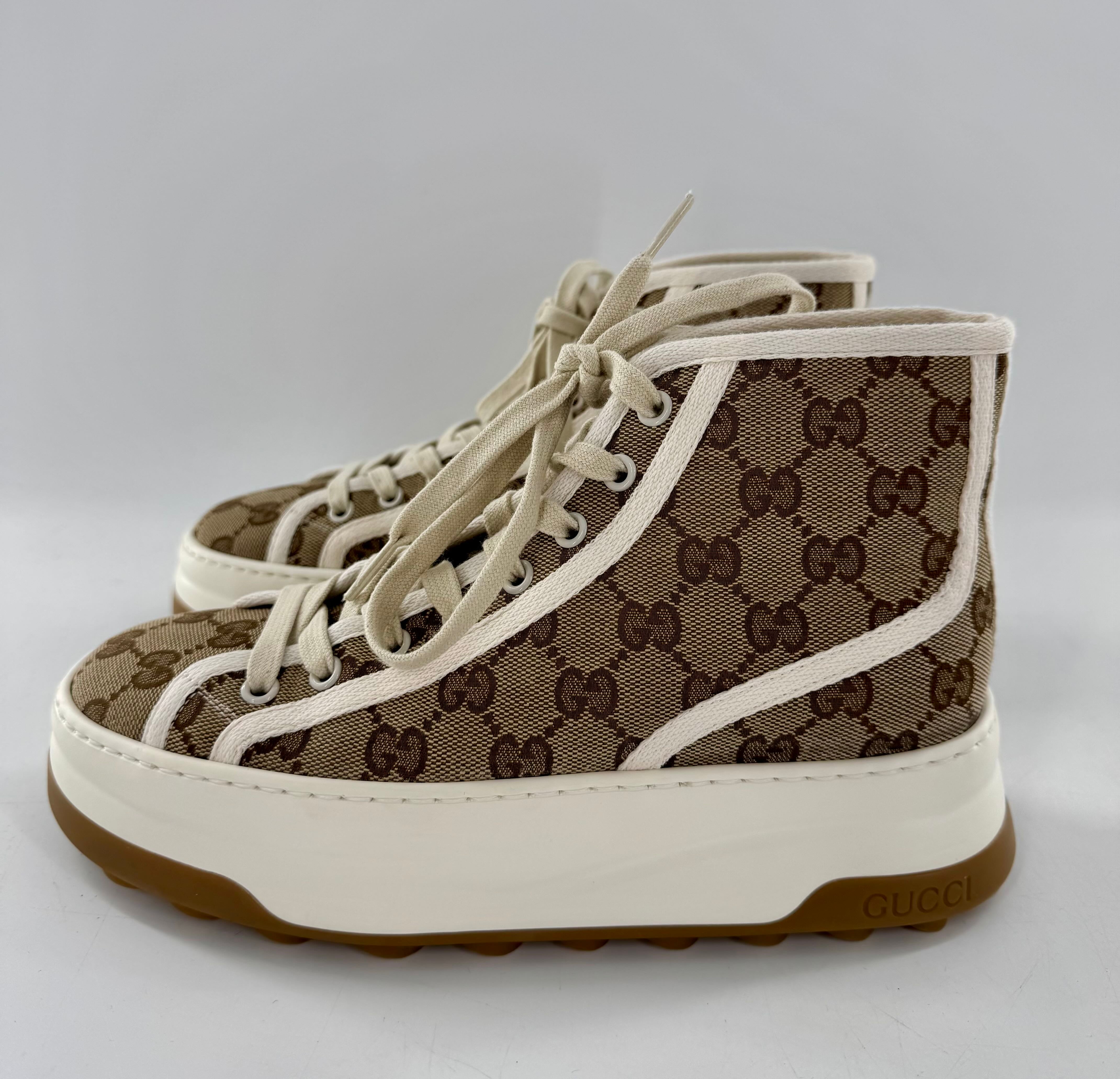 Gucci Tennis 1977 High-Top Canvas Sneakers