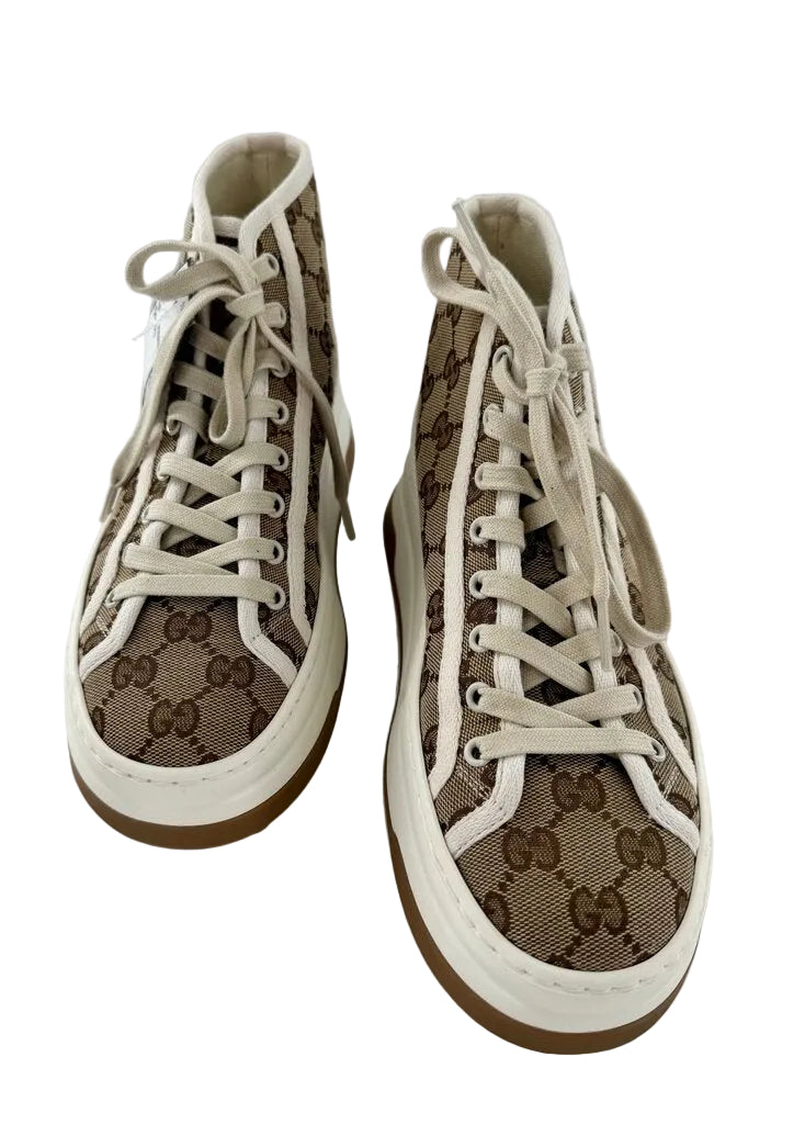 7 high top sneakers w/ gg pattern
