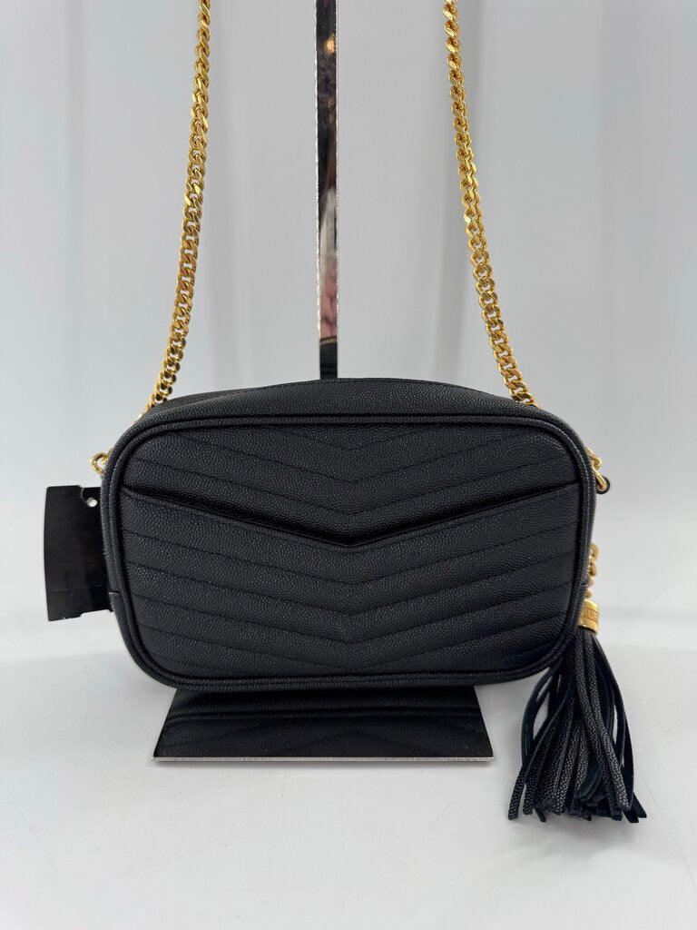 Mini chevron-quilted leather camera bag