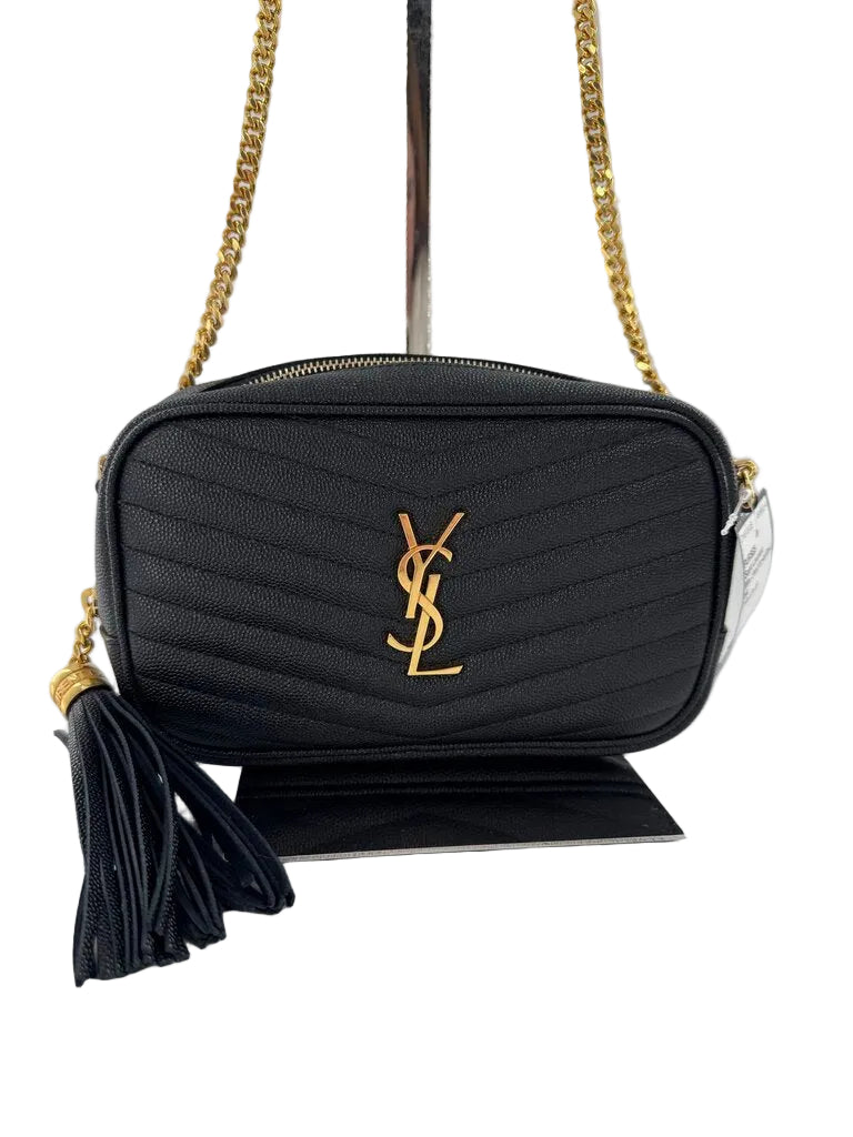 Mini chevron-quilted leather camera bag