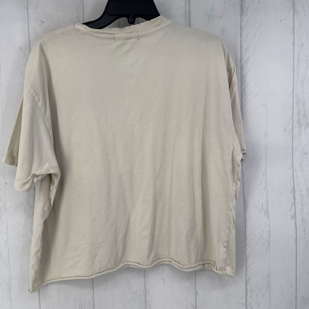 L s/s life blooms crop top