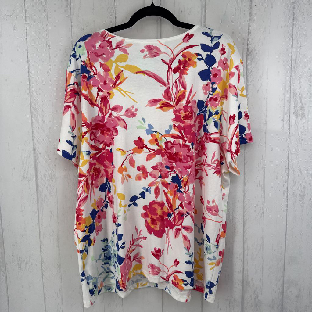 3x s/s flower print top