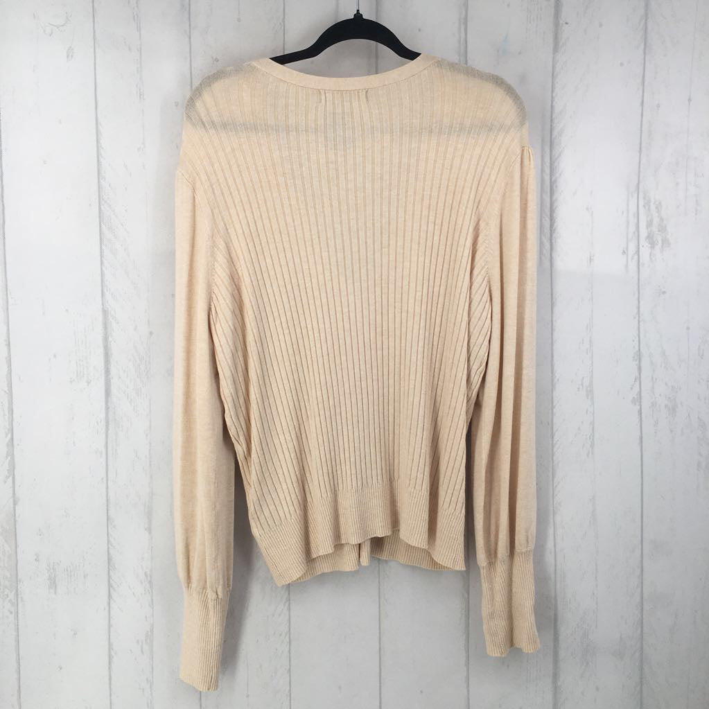 XL rib knit button front cardi