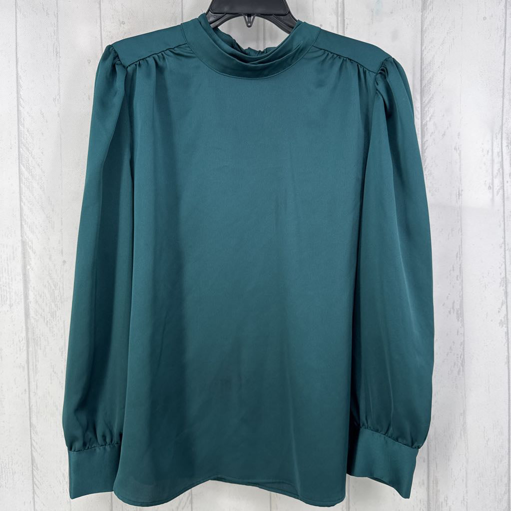 L bow back hi-neck l/s top