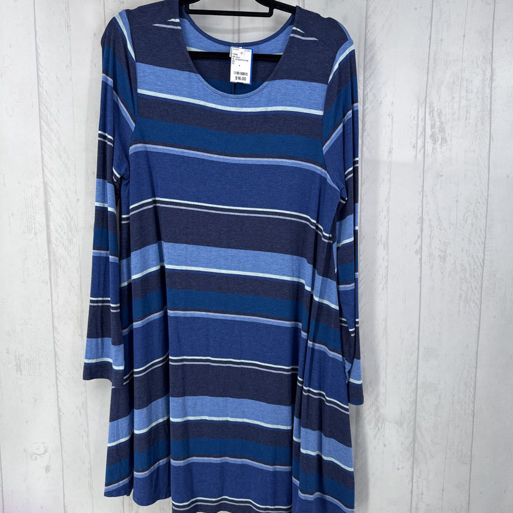 XL striped l/s top