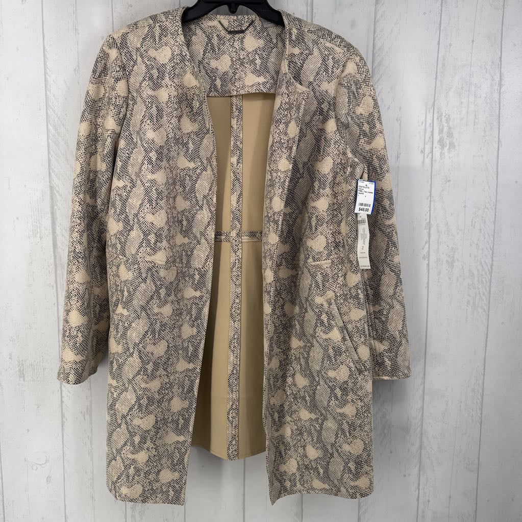 R169 L faux suede snake print jacket
