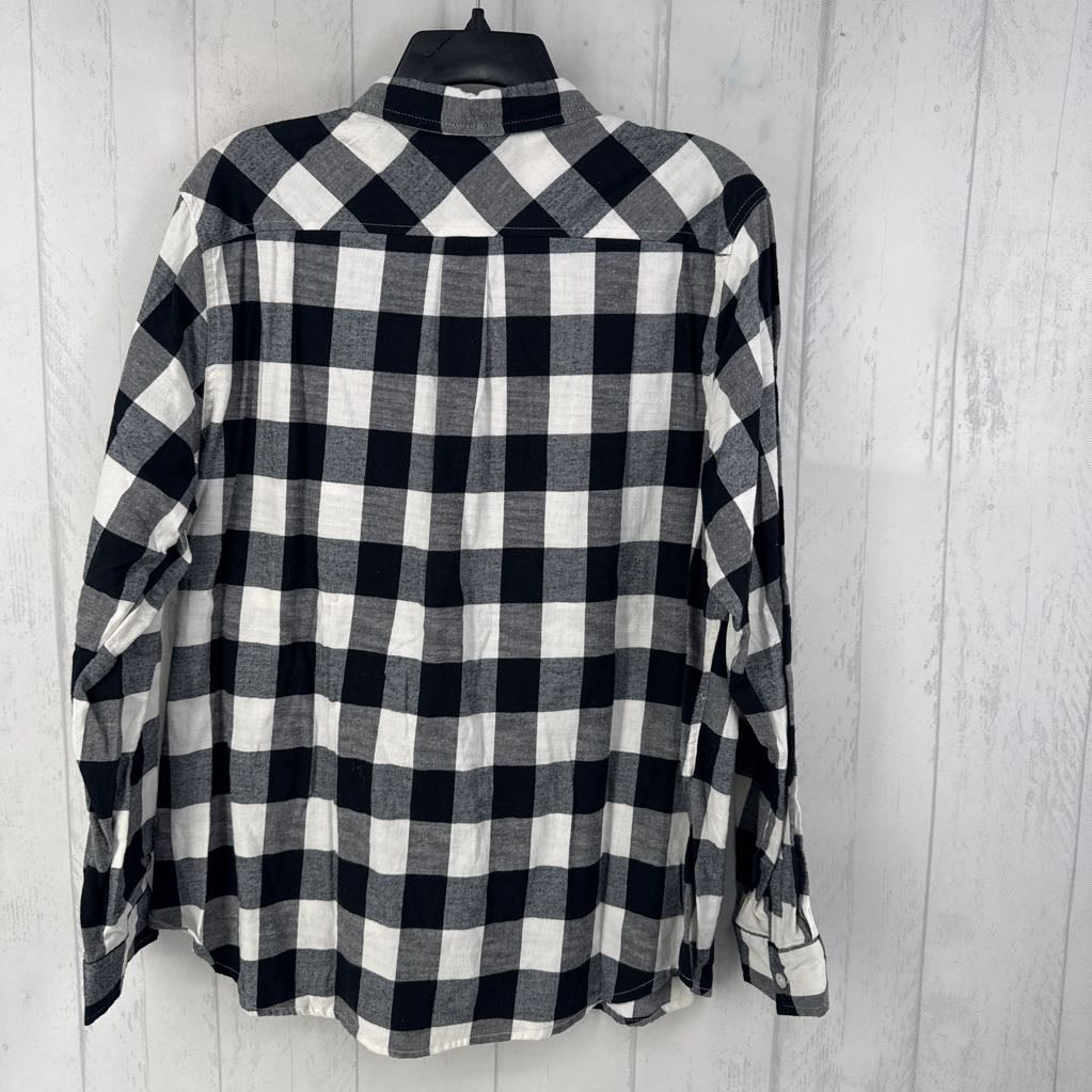 XXL buffalo plaid button down l/s top