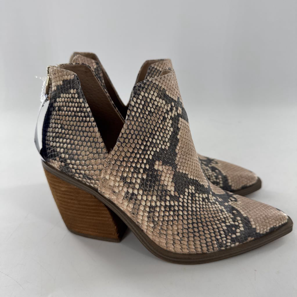 7 snake print ankle boot