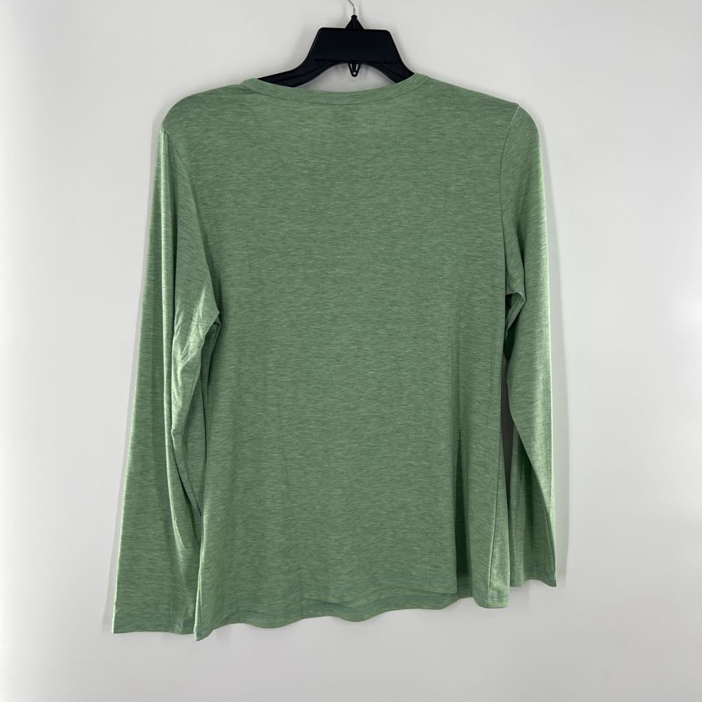 L smocked front l/s top