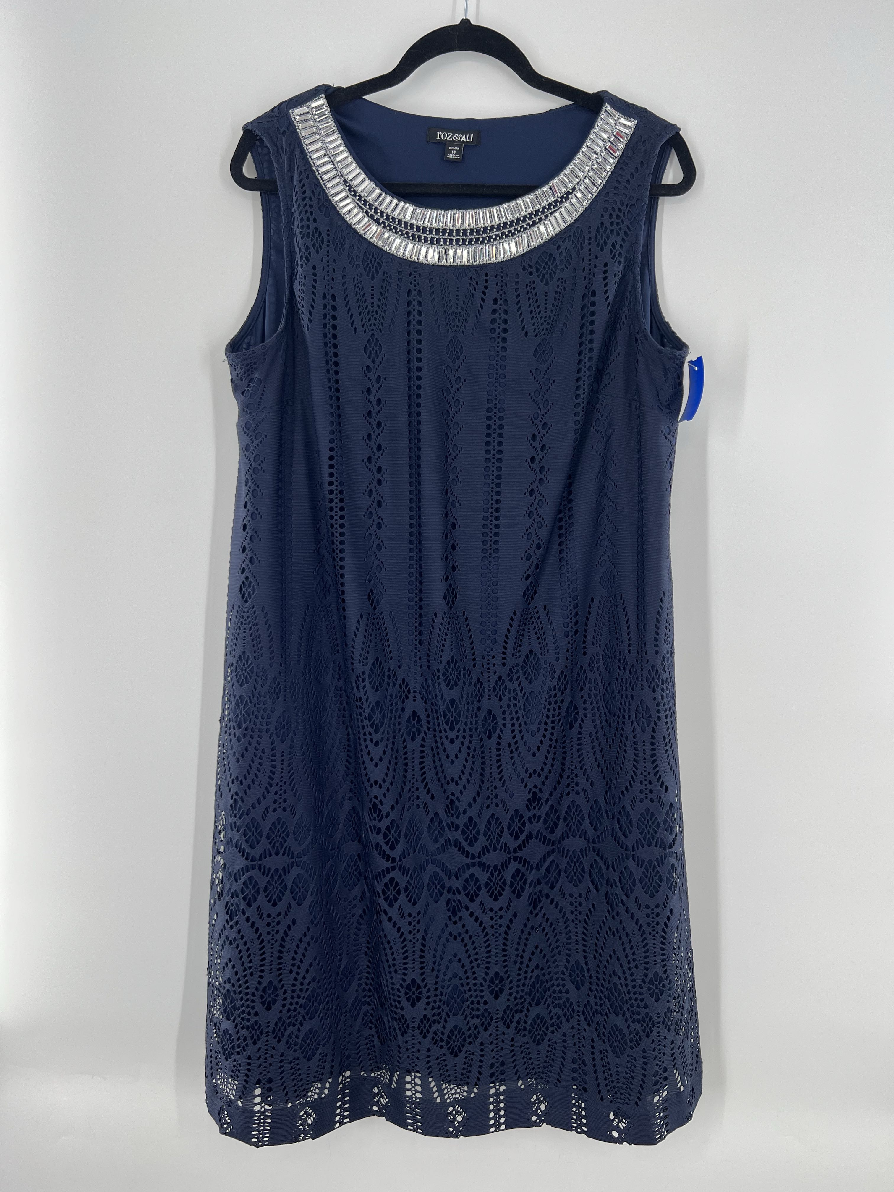 14 slvls lace crystal embelished dress