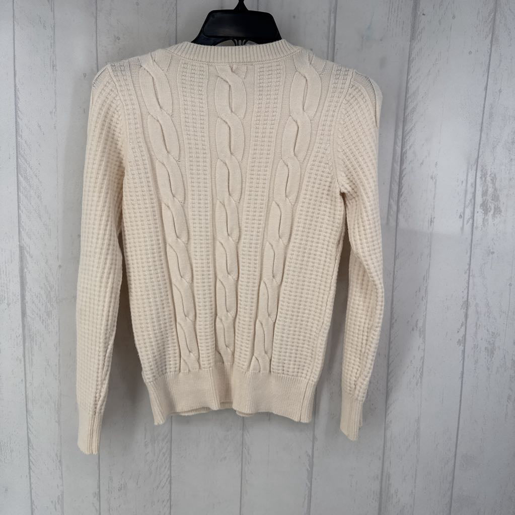 S cable knit crewneck sweater
